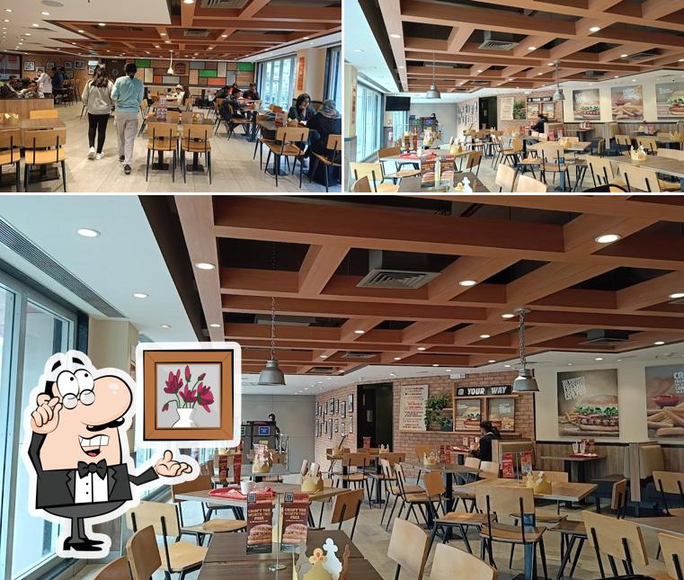 The interior of Burger King