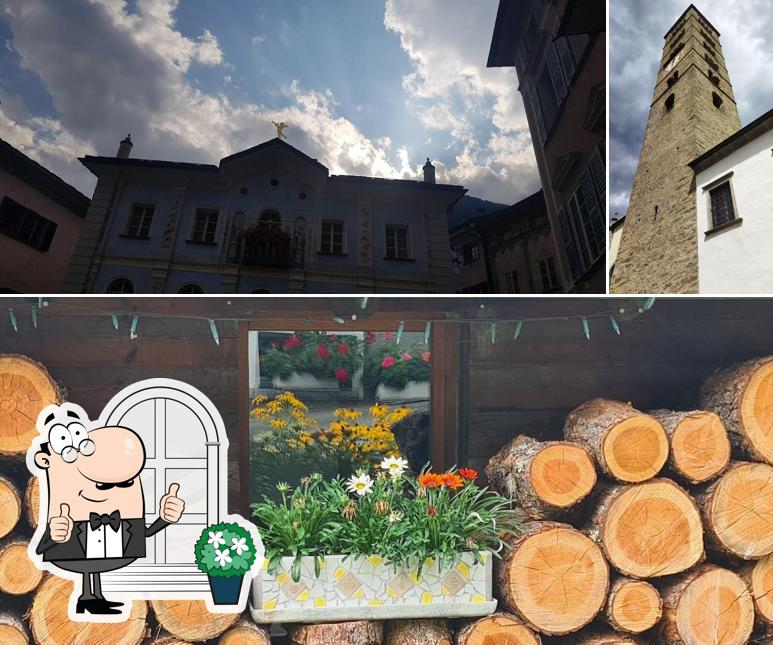 Dai un’occhiata alla foto che mostra la esterno e cibo di Hotel Centrale Poschiavo, Typically Swiss