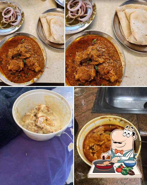 Chicken curry at Hussaini Hotel
