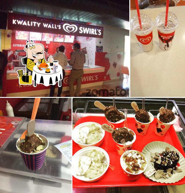 Food at Kwality Wall's Swirl's