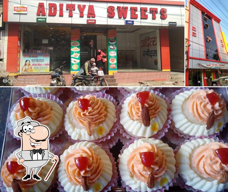 The picture of Aditya Sweets’s exterior and dessert