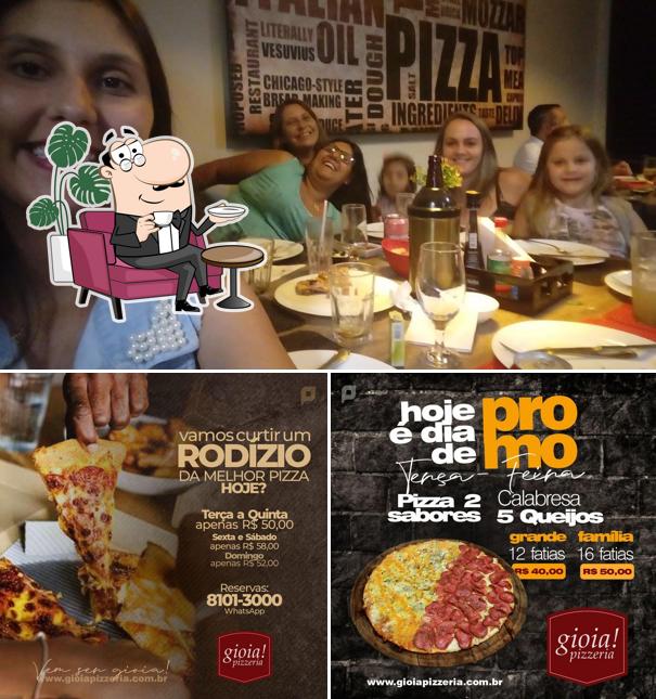 O interior do Gioia! Pizzeria