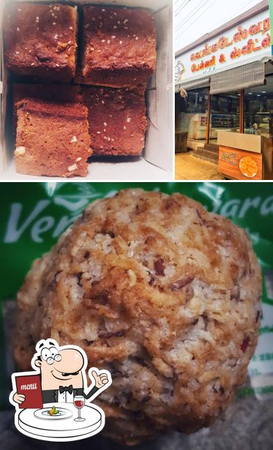 This is the picture showing food and exterior at Venkateswara Bakery & Sweets, Sampath Nagar