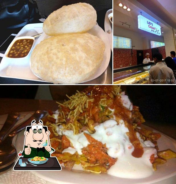 This is the photo showing food and interior at Lets Chaat