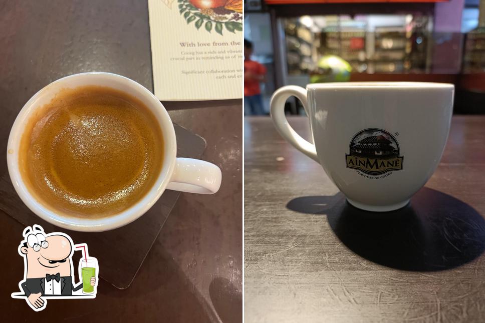 Enjoy a drink at Ainmane Café and Speciality Store