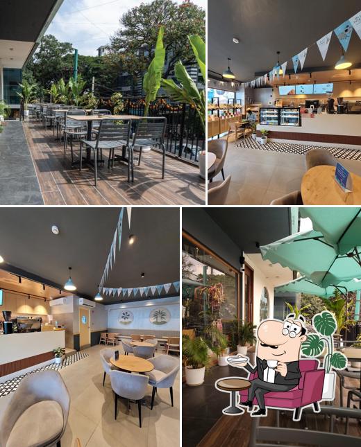 The interior of Blue Tokai Coffee Roasters