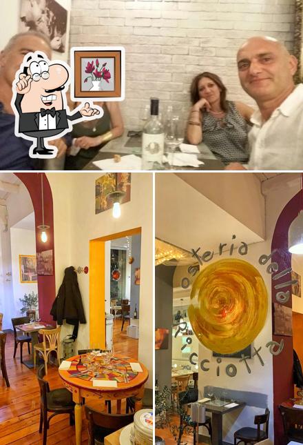 Gli interni di Osteria della Ricciotta