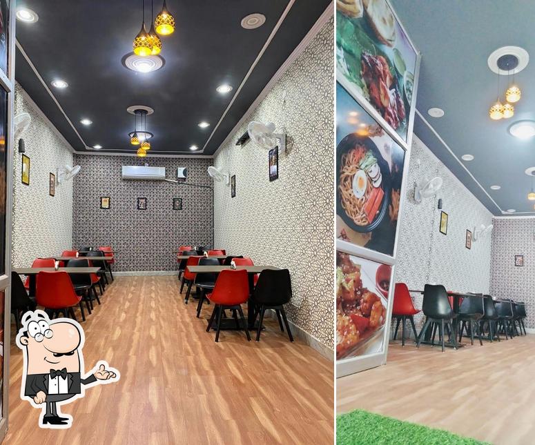 The interior of Red Hut