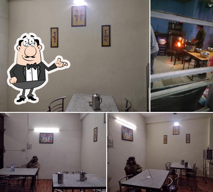 The interior of Anjani Veg Bhojnalaya