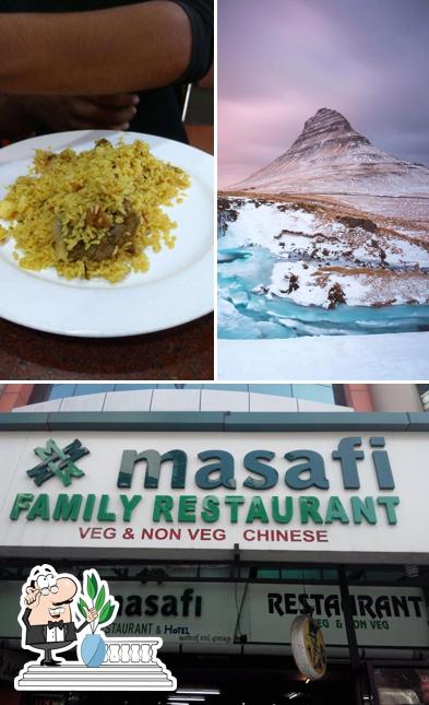 Among different things one can find exterior and food at Masafi Family Restaurant