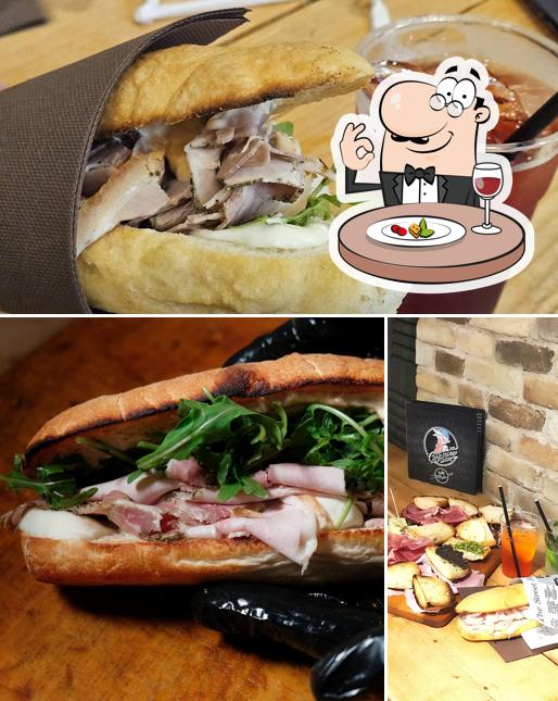 Panino con maiale stirato al Cesarino