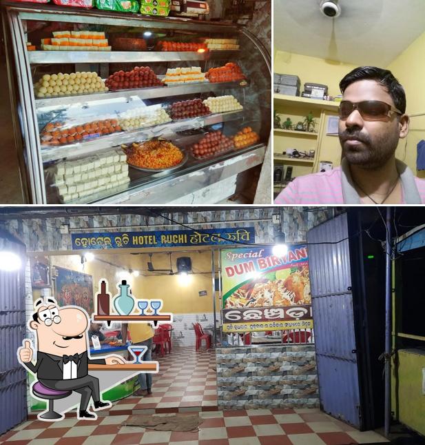 The interior of Sura Bhai hotel, Only Veg