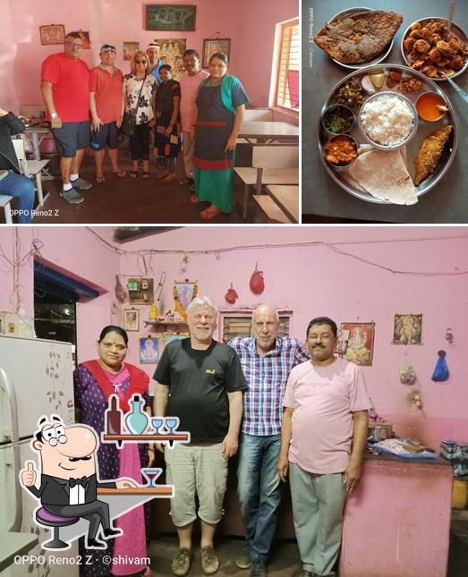 Among different things one can find interior and food at sateri fish land