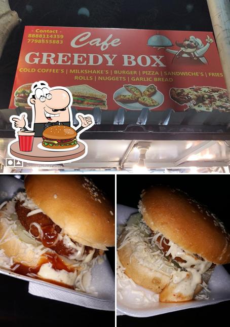 Get a burger at Cafe Greedy box on wheels