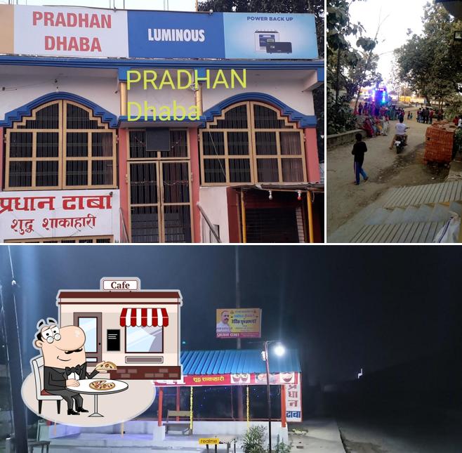 The exterior of Pradhan Dhaba