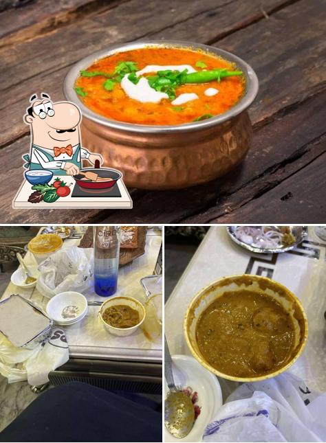 Chicken curry at Om Vaishno Dhaba