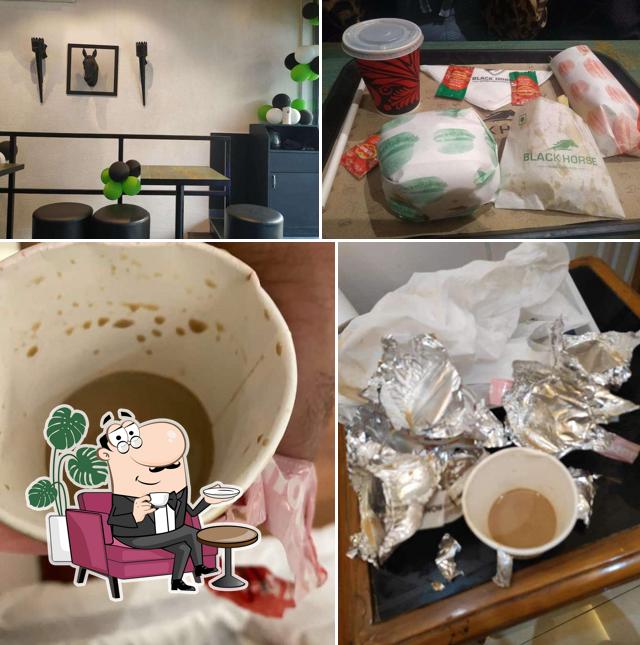 The interior of Burger 27 Agra