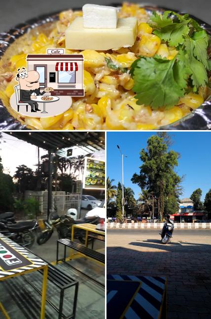 This is the picture showing exterior and food at Food Track