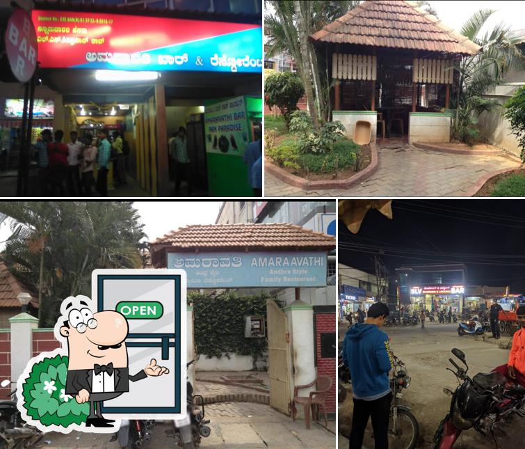 The restaurant's exterior and interior