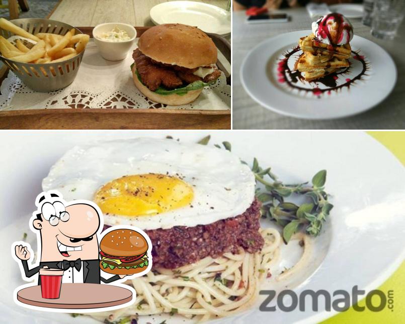 Try out a burger at Fat Mans Cafe & Grill