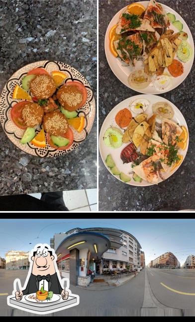Tra le varie cose da Yalla Habibi 2 si possono trovare la cibo e esterno