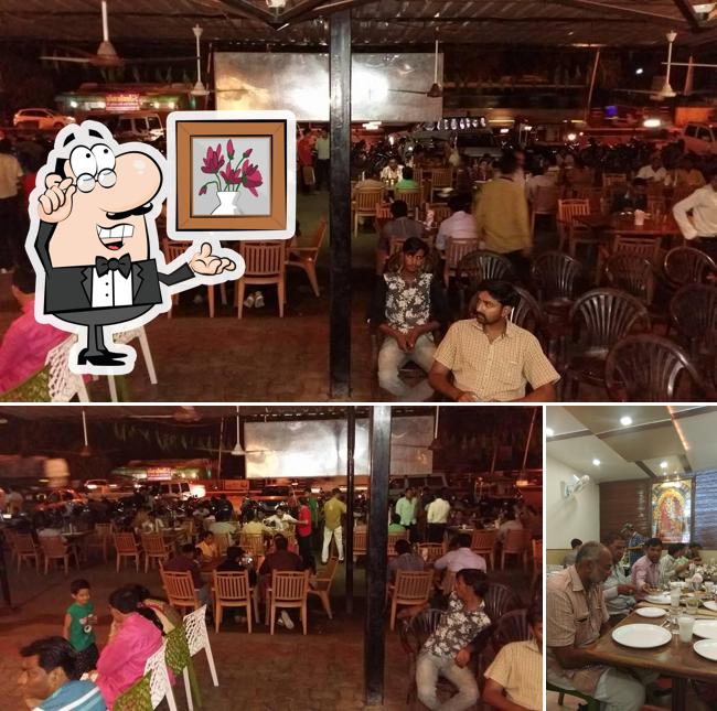 The restaurant's interior and dining table