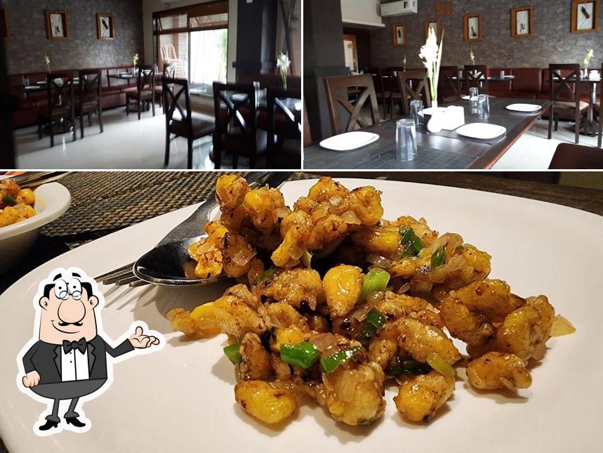 Among various things one can find interior and food at The Regent