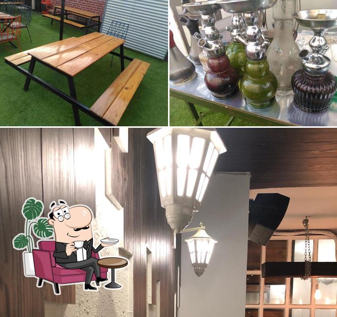 The interior of Rumours Cafe