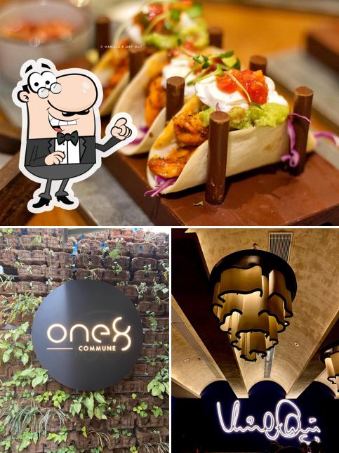 Among various things one can find exterior and food at one8 Commune, Kolkata