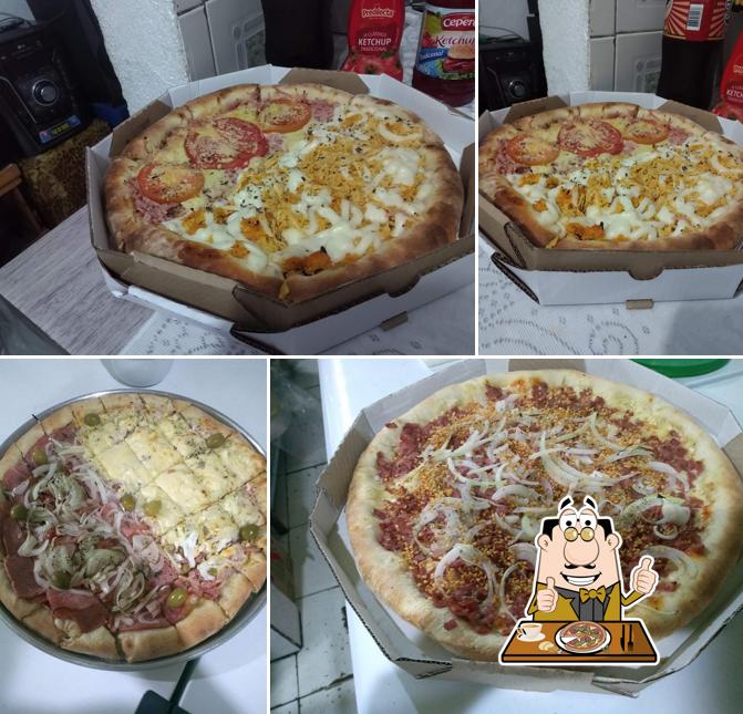 Peça diferentes variedades de pizza