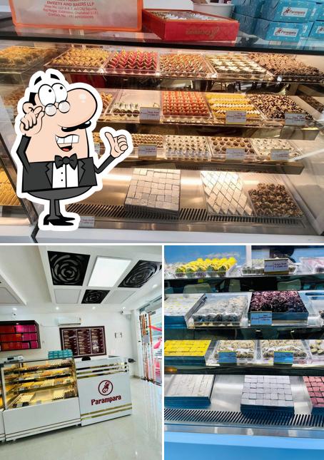 The interior of Shree Parampara Sweet's, Bakery & Café
