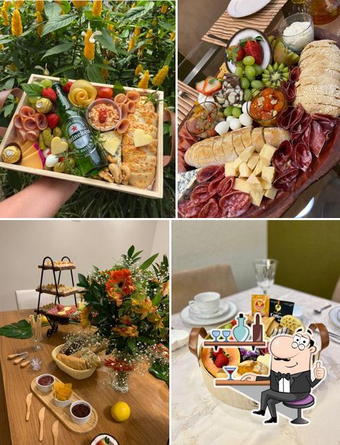 Alecrim Dourado Platter & Box Cestas de café da manhã ou tarde /Tábua de frios / Box de frios