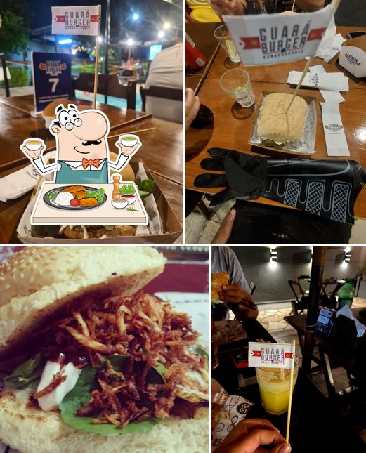 Sanduíche de carne de porco desfiada em Guará Burger Hamburgueria