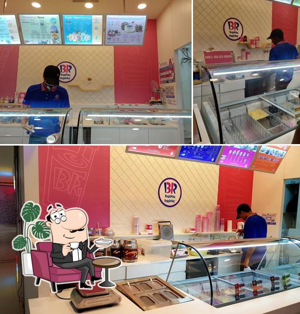 The interior of Baskin Robbins
