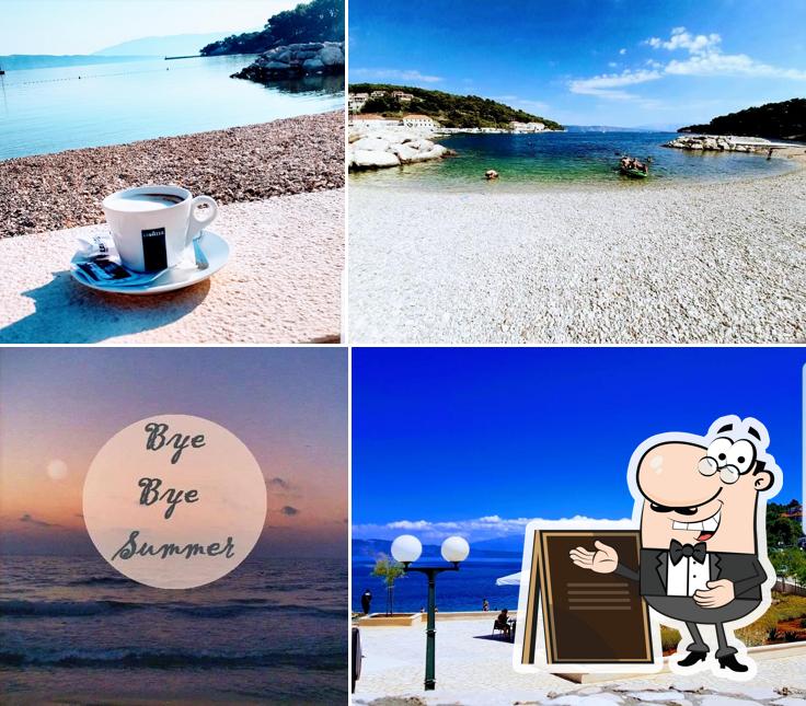 Goditi la vista dagli esterni di Cafe Mare Croaticum