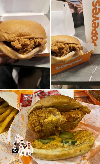 Pulled pork sandwich at Popeyes - Famous Louisiana Chicken