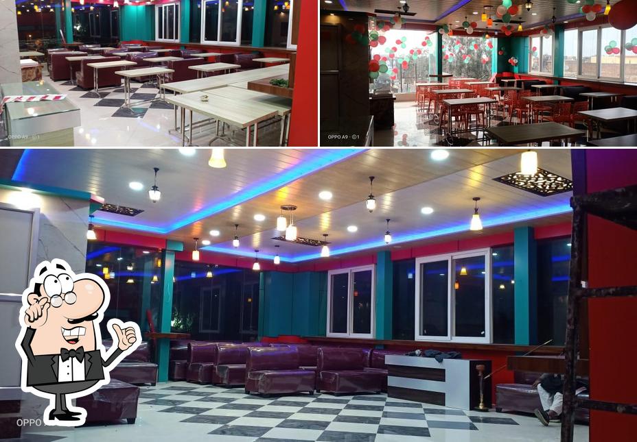 Among different things one can find interior and food at Hotel Abubakar