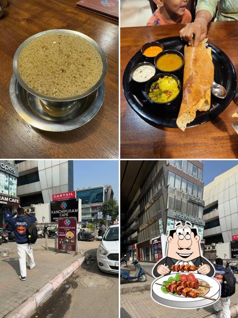 Among different things one can find food and exterior at Kanchipuram Cafe