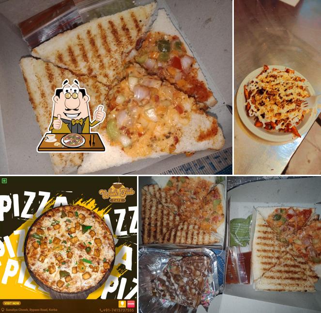 Try out pizza at Waah Feels Cafe