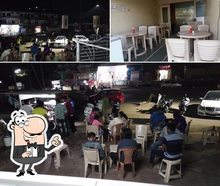 Take a seat at one of the tables at Shiv Pav Bhaji