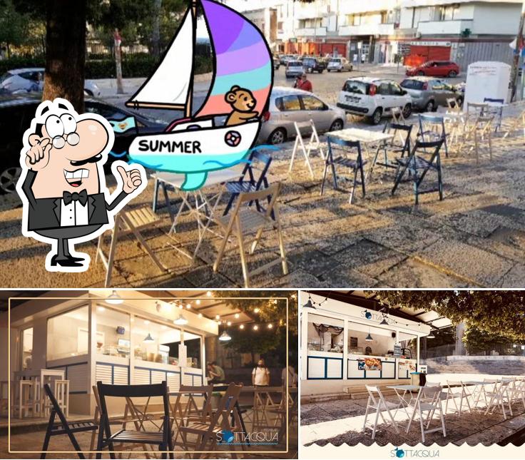 Gli interni di Sottacqua Fish Bar