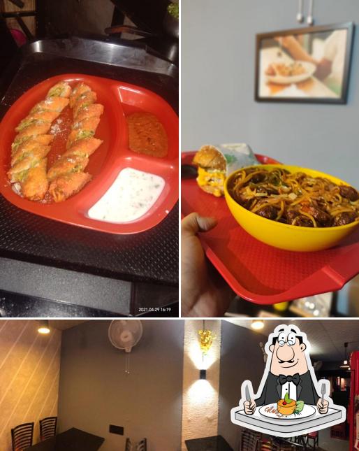 This is the picture displaying food and interior at simple city cafe
