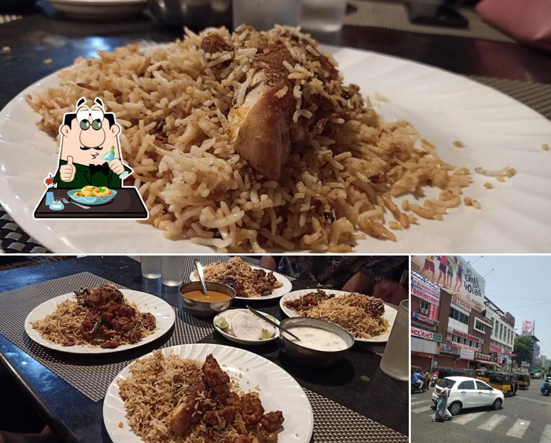 The picture of food and exterior at SSR Bawarchi Restaurant