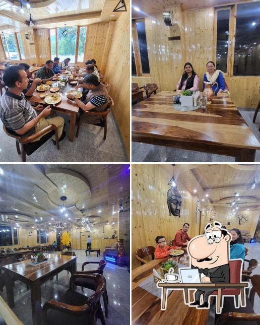 The interior of The Mystic, Restaurant, Near Dev raj negi stadium, Kalpa