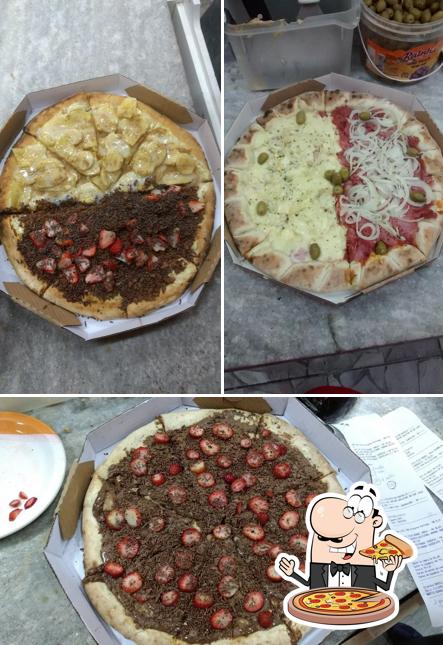 Consiga diferentes tipos de pizza