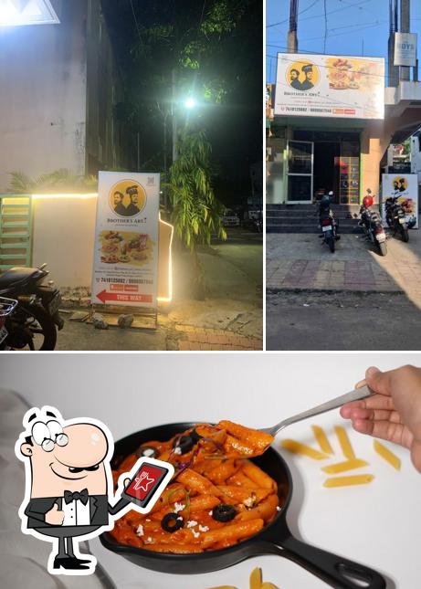 Take a look at the photo displaying exterior and food at Brother's Art