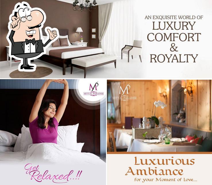 The interior of Hotel Mittal Paradise