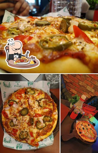 Order pizza at Hugs & Bite