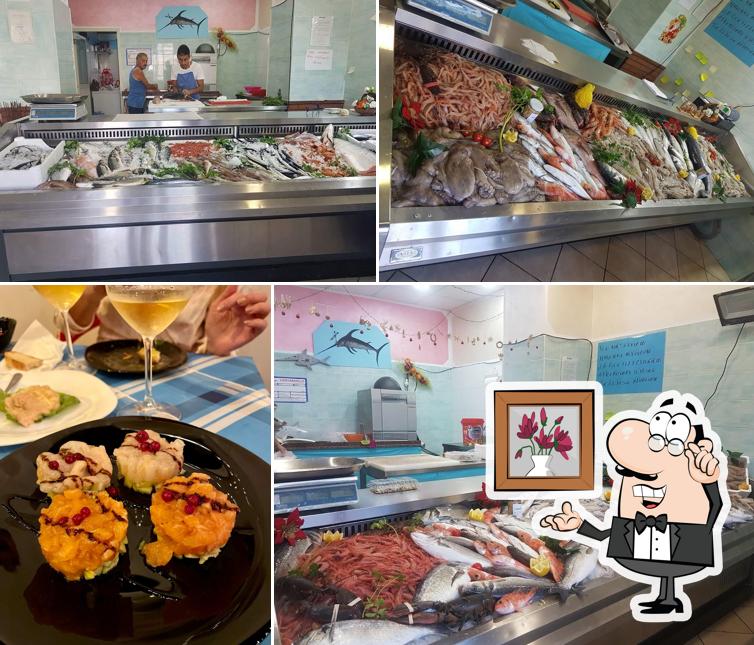 Gli interni di Risto-Pescheria Da Raffaele pesci freschi e cucinati anche da asporto