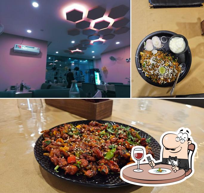 The restaurant's food and beverage